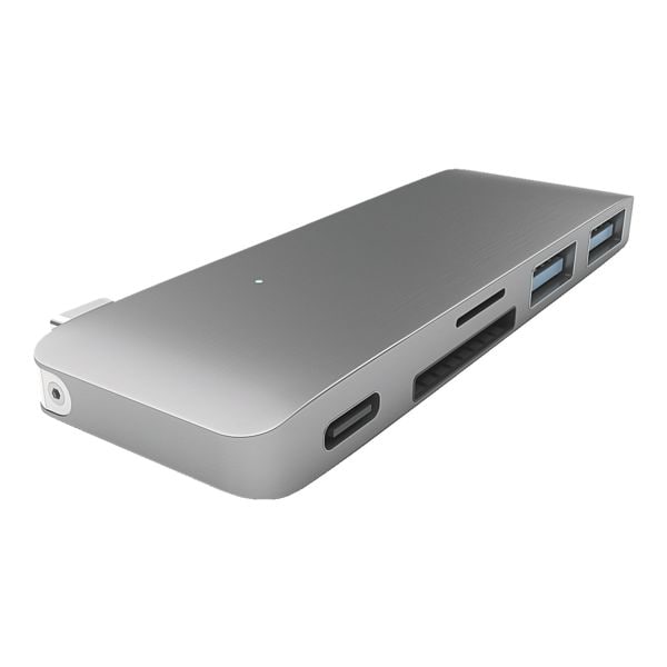 Satechi Hub USB-C Passthrough gris sidral