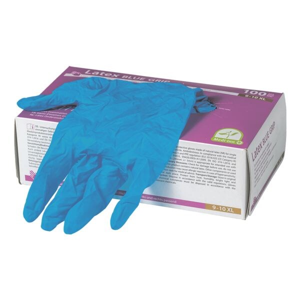 100 Papstar gants jetables Latex, Taille XL bleu, acheter à prix économique  chez OTTO Office.