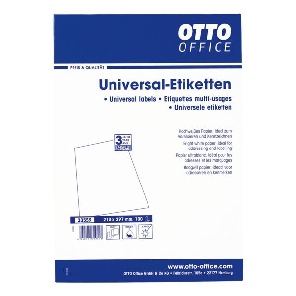 OTTO Office Paquet de 100 tiquettes universelles