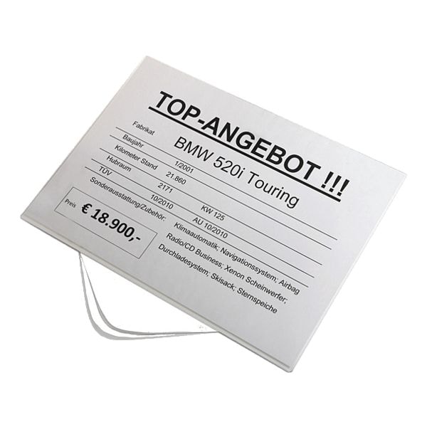 EICHNER Paquet de 5 porte-fiches de prix A4 paysage