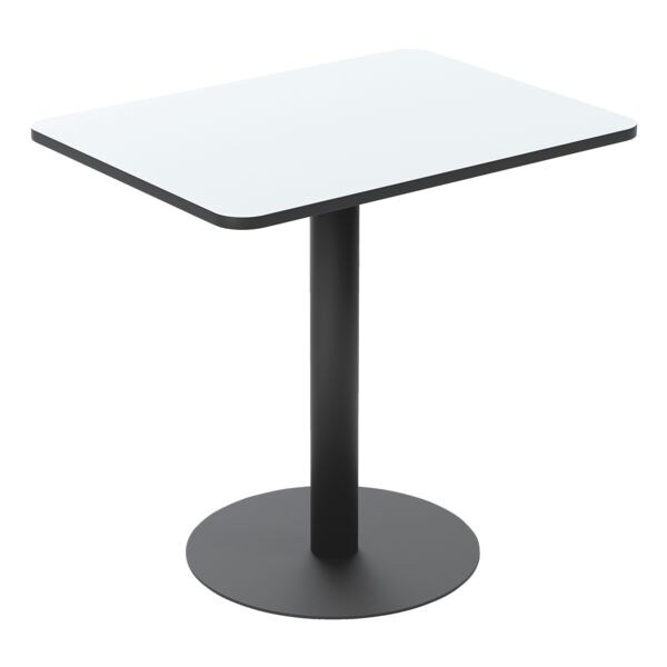 meet table de bistrot avec plateau mlamin Mezzo 80 cm, avec socle noir