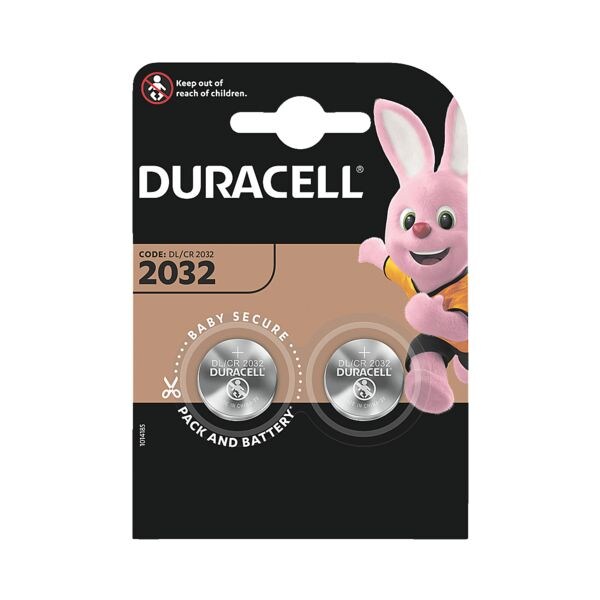 Duracell Paquet de 2 piles boutons CR2032