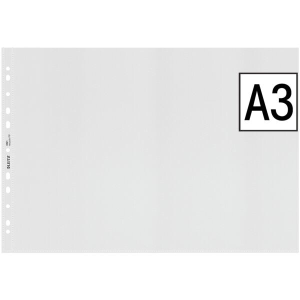 LEITZ pochette perforée Recycle A3 grainé, ouverture en haut - 25 pièce(s) LEITZ pochette perforée Recycle A3 grainé, ouverture en haut - 25 pièce(s)