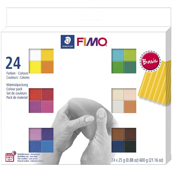 FIMO Paquet de 24 ptes Fimo  Fimo soft - Basic Colours 