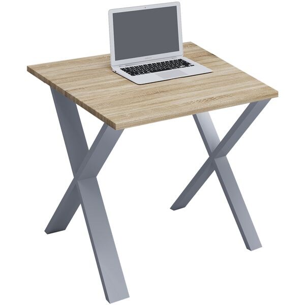 Vcm bureau »Lona« 80 cm, piètement en X argenté Vcm bureau »Lona« 80 cm, piètement en X argenté