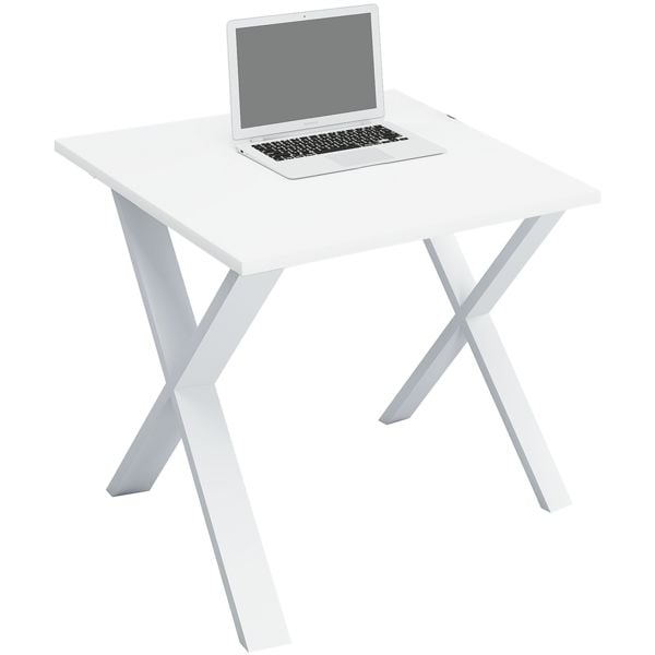 Vcm bureau Lona 80 cm, pitement en X blanc
