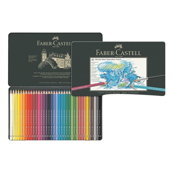 Faber-Castell Crayons d'aquarelle  Albrecht Drer  tui en mtal de 36