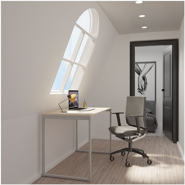 Paperflow bureau micro Office LV12 110 cm, pitement en arche blanc