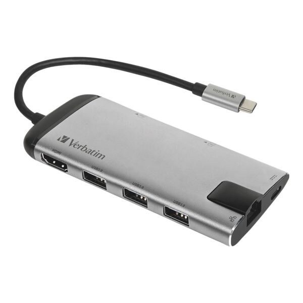 Verbatim Hub multiport USB-C (USB 3.0 / HDMI / Gigabit Ethernet / SD / microSD) Verbatim Hub multiport USB-C (USB 3.0 / HDMI / Gigabit Ethernet / SD / microSD)