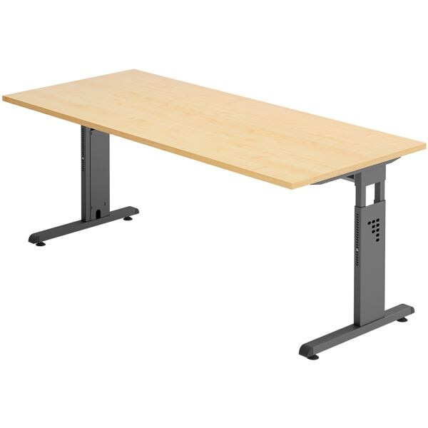 HAMMERBACHER bureau O-Line 180 cm, pitement en L couleur anthracite