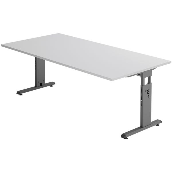 HAMMERBACHER bureau O-Line 200 cm, pitement en L couleur anthracite