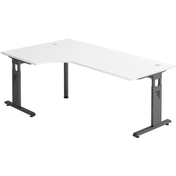 HAMMERBACHER bureau O-Line 200 cm, pitement en L couleur anthracite