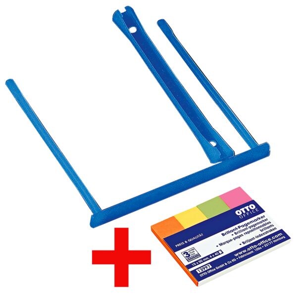 Top Print Clips d'archivage « E-Clip » avec marque-pages 50 x 15 mm