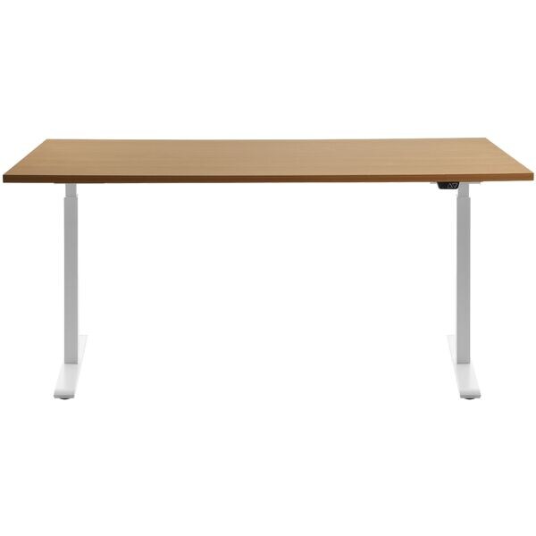 Topstar bureau rglable en hauteur (lectrique) Topstar Office 160 cm, pitement en T blanc