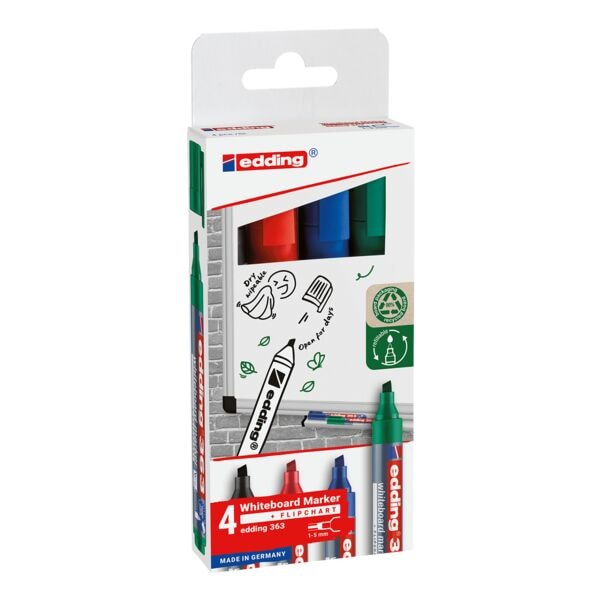 edding Lot de 4 feutres tableau blanc  363 