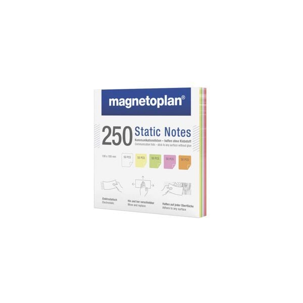 Magnetoplan Cartes de présentation « Static Notes » 100 x 100 mm