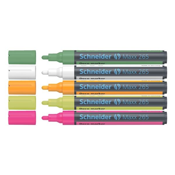 Schneider Paquet de 5 marqueurs craies « Maxx 265 »