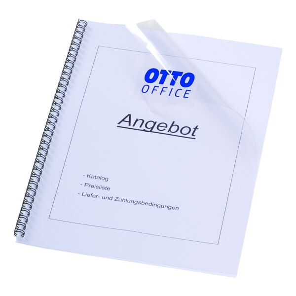 OTTO Office Couvertures de reliure transparentes, 300 m