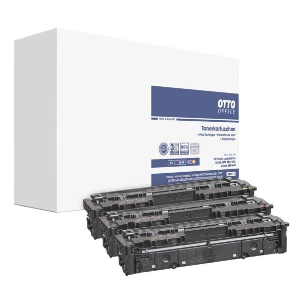 OTTO Office Lot de cartouches toner �quivalent HP � CF541A/542A/543A � No. 203A