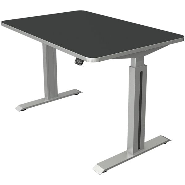 Kerkmann table assis-debout rglable en hauteur lectrique Move 1 Style 120 cm, pitement en T argent-gris