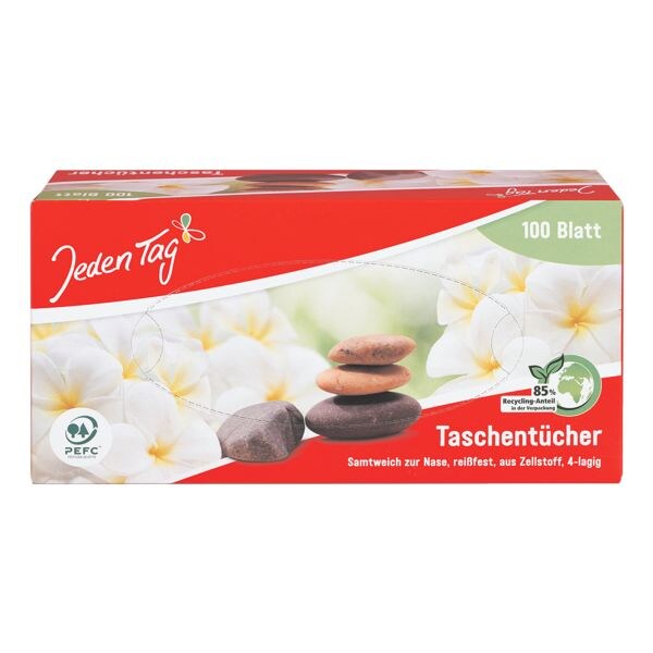 Jeden Tag Boîte de 100 mouchoirs Jeden Tag Boîte de 100 mouchoirs