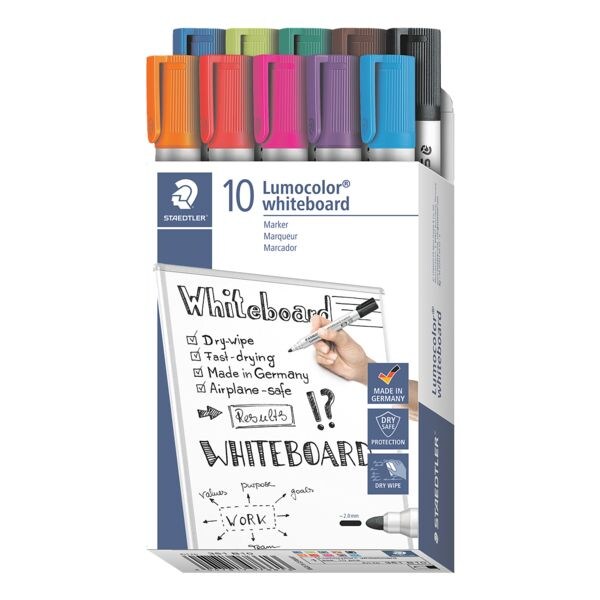 STAEDTLER Paquet de 10 marqueurs pour tableaux blancs « Lumocolor 351 » -  acheter à prix économique chez OTTO Office.