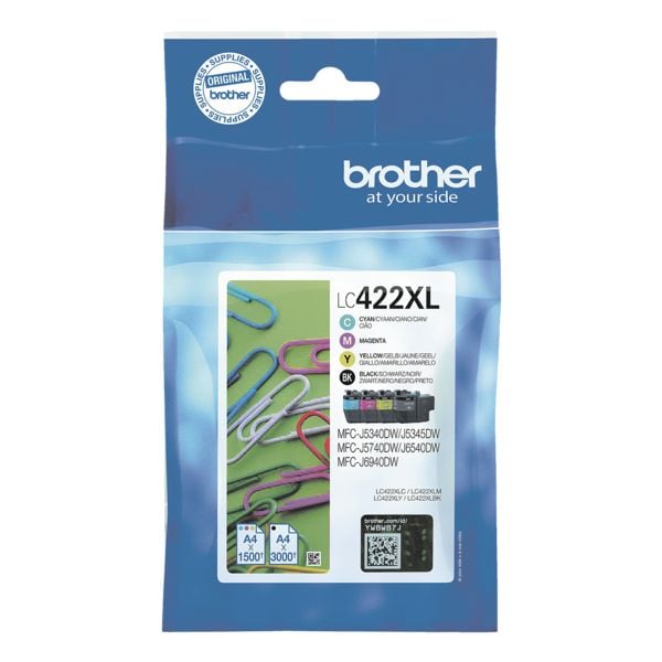 Brother Lot cartouches d'encre « LC-422XLVAL »