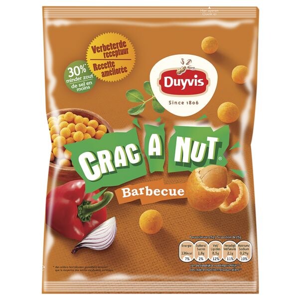 Duyvis Cacahutes enrobes de pte  Crac A Nut Barbecue  200 g