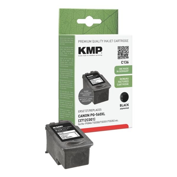KMP Lot de cartouches d'encre équivalent Canon « PG-560XL » (3712C001) KMP Lot de cartouches d'encre équivalent Canon « PG-560XL » (3712C001)