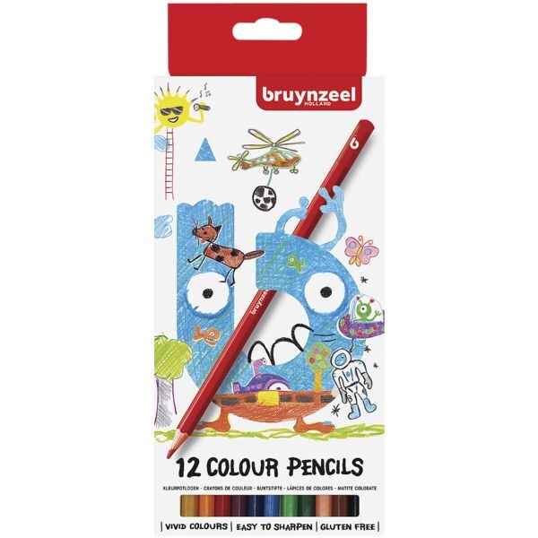Bruynzeel Paquet de 12 crayons de couleur  Basic Colour 