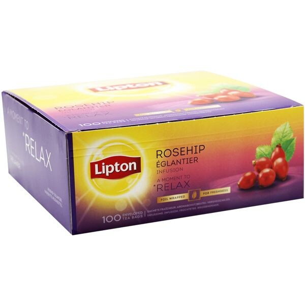 Lipton Infusion de fruits « Églantier » en portion de tasse, 100 pièces Lipton Infusion de fruits « Églantier » en portion de tasse, 100 pièces