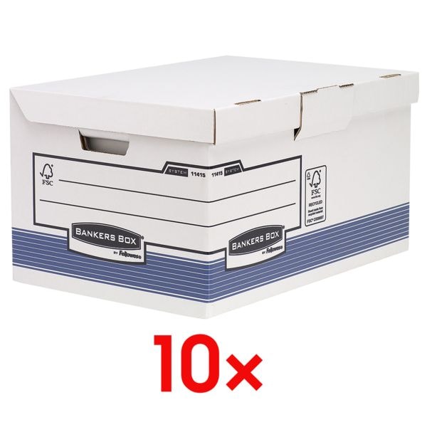 Bankers Box System 10 botes  couvercle rabattable  Maxi  systme  Bankers Box®