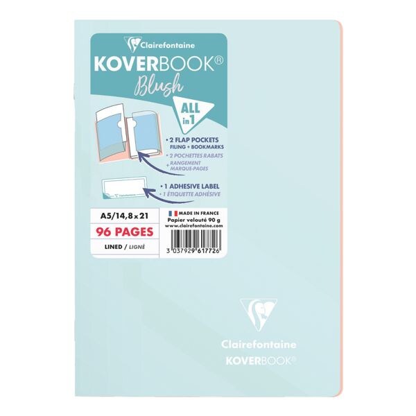 Clairefontaine calepin coverbook Blush A5 lign, sans bordure