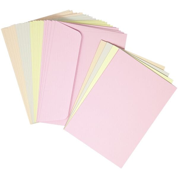 Lot de 20 enveloppes C6  Pollen Sweet  avec cartes 110 x 155 mm