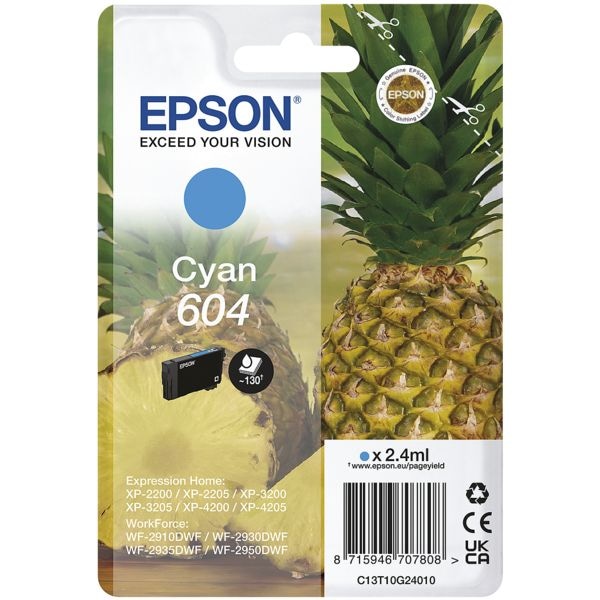 Epson Cartouche d'encre « 604 » cyan (C13T10G24010)