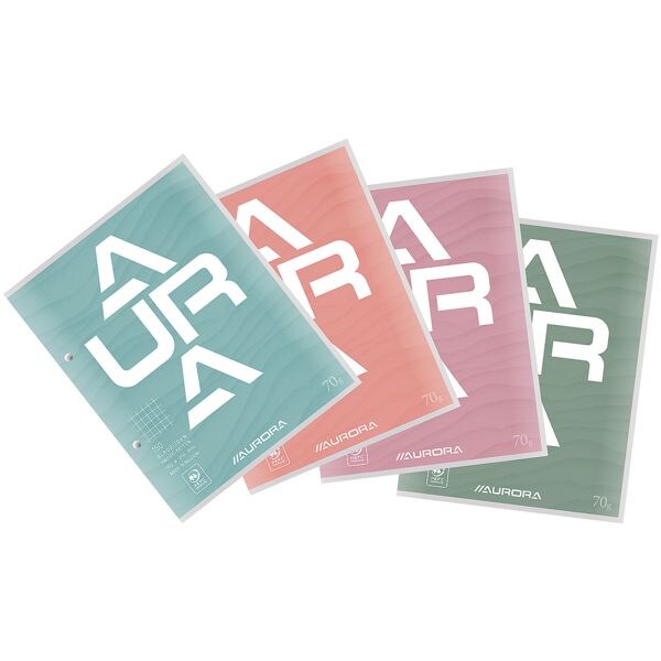 Aurora bloc-notes insert classeur  anneaux  carreaux