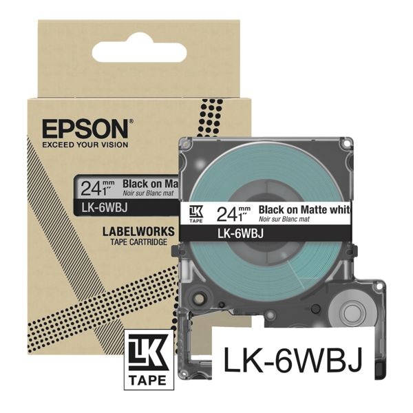 Epson Ruban pour titreuse  LK-6WBJ  24 mm