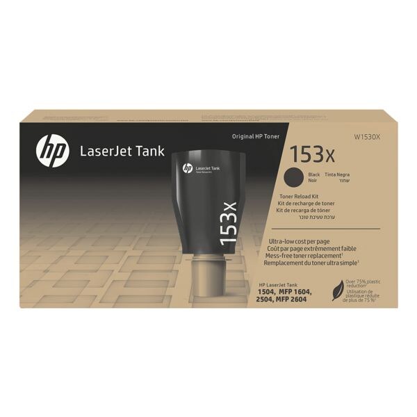 HP Cassette de recharge toner  LaserJet Tank W1530X  HP 153X noir