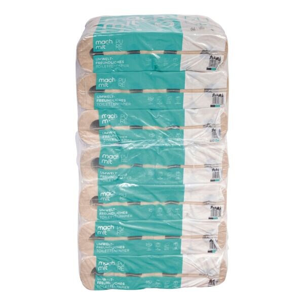 wepa Mach mit… papier toilette Pure 3 paisseurs, gris - 56 rouleaux (7 paquets de 8 rouleaux)