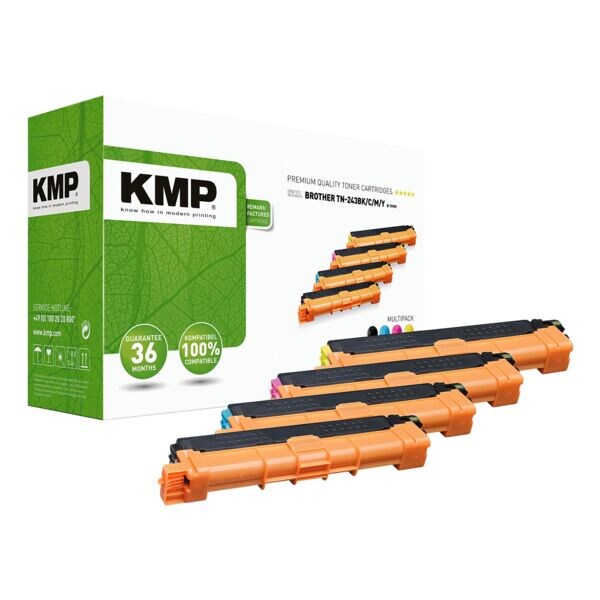 KMP Lot de toner remplace Brother « TN243BKCMY » KMP Lot de toner remplace Brother « TN243BKCMY »