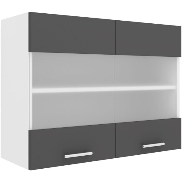 VCM Armoire suspendue « Esilo » 2 portes en verre