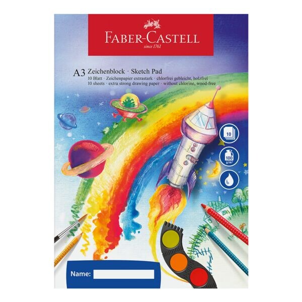 Faber-Castell Bloc  dessin A3 - 10 feuilles