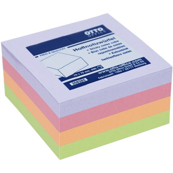 OTTO Office notes repositionnables Harmony 7,5 x 7,5 cm, 400 feuilles au total OTTO Office notes repositionnables Harmony 7,5 x 7,5 cm, 400 feuilles au total