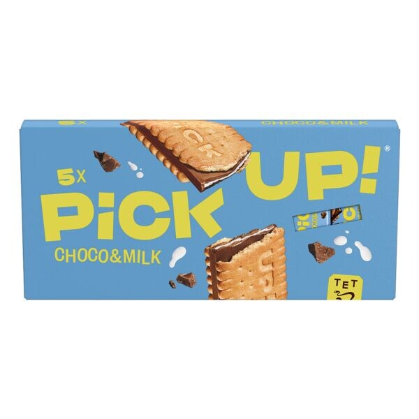 LEIBNIZ Paquet de 5 barres de biscuits doubles  PICK UP ! Choco & Milk 