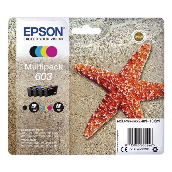 Epson Lot de 4 cartouches d'encre  603 