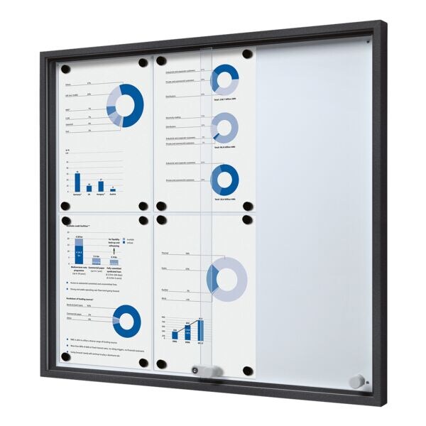Showdown Displays Vitrine d'affichage verrouillable « SLIM » 6x A4 Showdown Displays Vitrine d'affichage verrouillable « SLIM » 6x A4