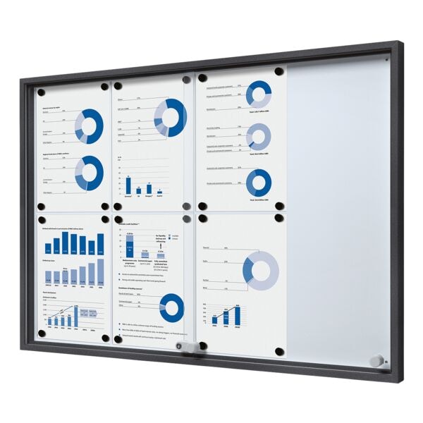 Showdown Displays Vitrine d'affichage verrouillable « SLIM » 8x A4 (A1) Showdown Displays Vitrine d'affichage verrouillable « SLIM » 8x A4 (A1)
