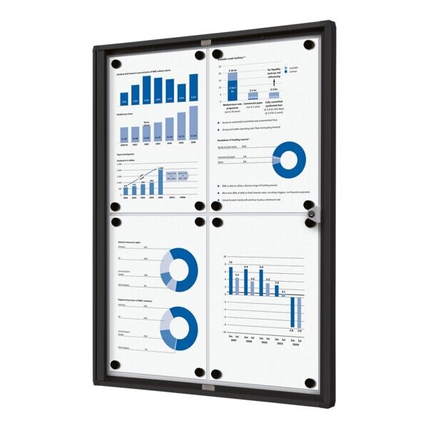 Showdown Displays Vitrine d'affichage verrouillable « Economy » 4x A4 (A2) Showdown Displays Vitrine d'affichage verrouillable « Economy » 4x A4 (A2)