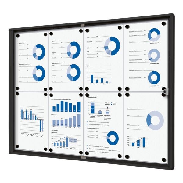 Showdown Displays Vitrine d'affichage verrouillable  Economy  8x A4 (A1)