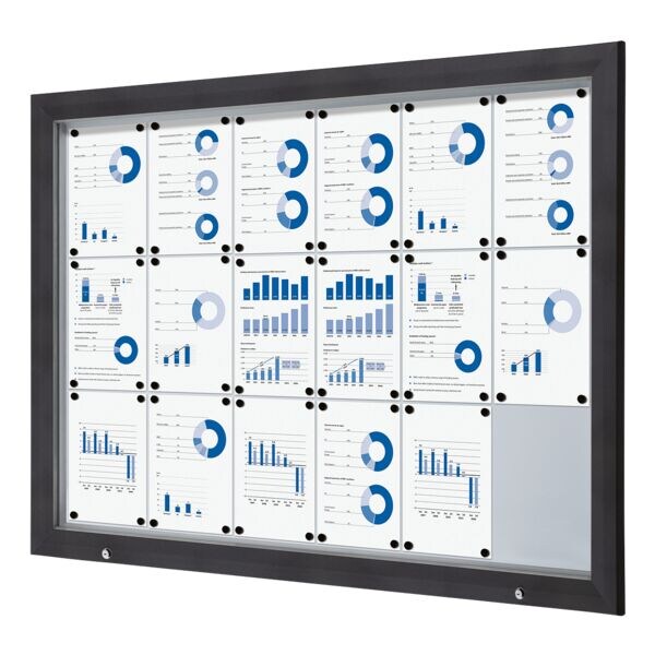 Showdown Displays Vitrine d'affichage verrouillable  Premium  18x A4